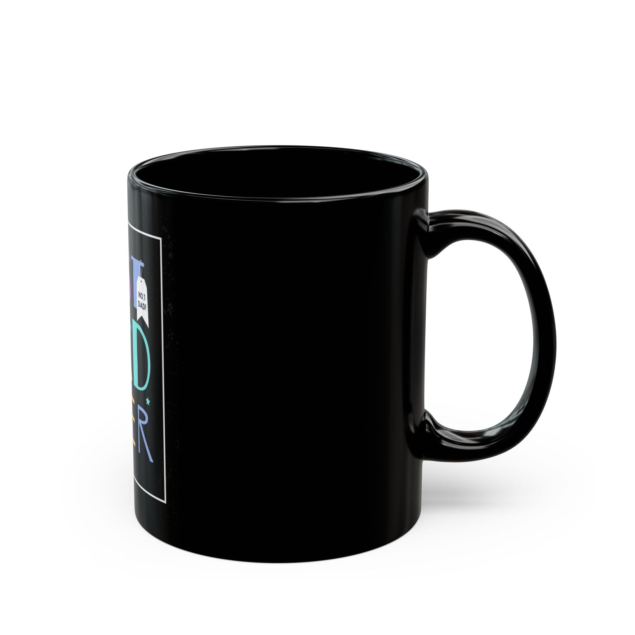 Mug, Good Vibes Black Mug for Coffee Lovers, Gifts, Home Decor, Positivity, Retro Flower Power - Image 2