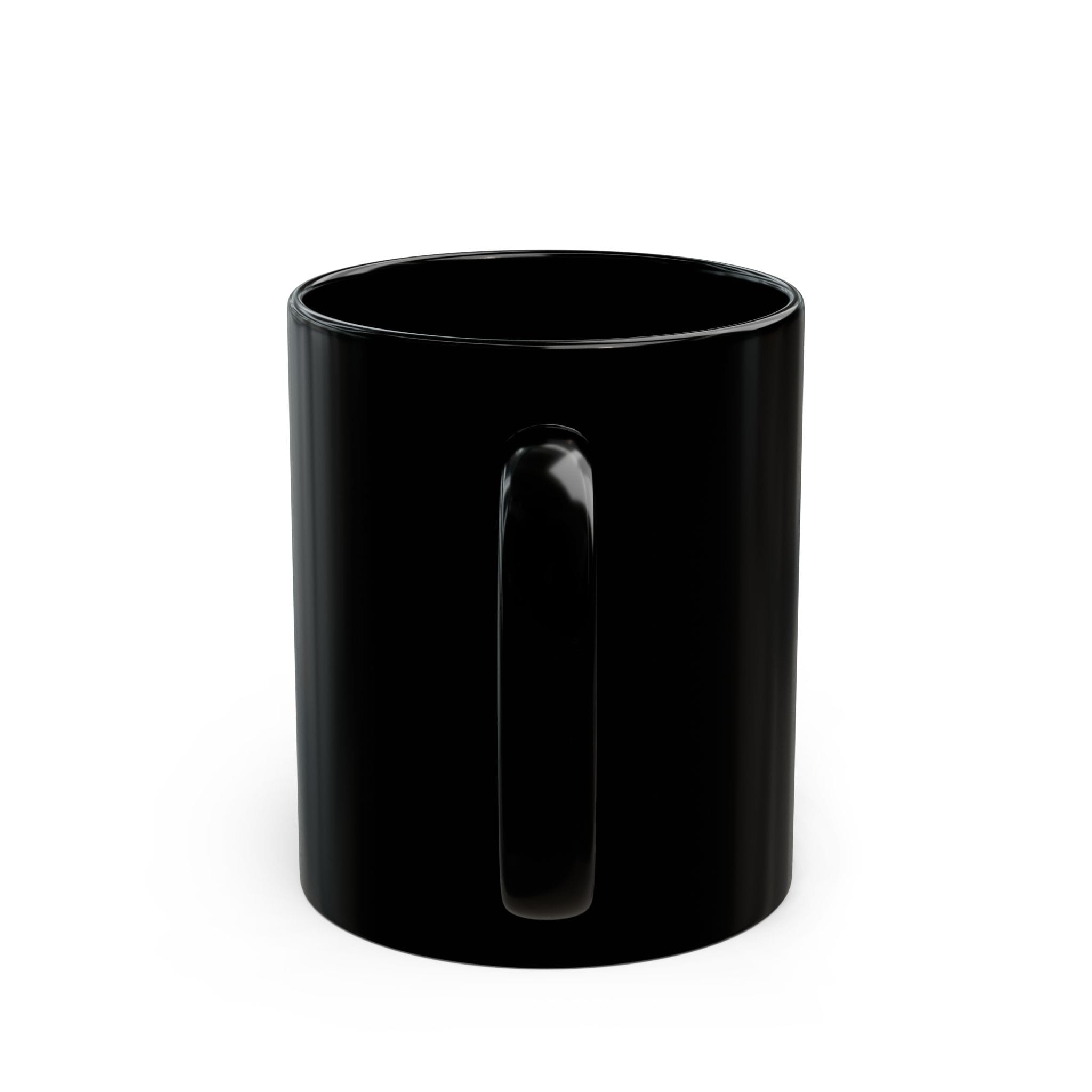 Mug, Good Vibes Black Mug for Coffee Lovers, Gifts, Home Decor, Positivity, Retro Flower Power - Image 4
